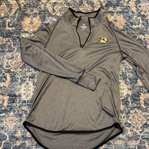 Colosseum Gray Missouri Tigers Quarter-Zip Pullover